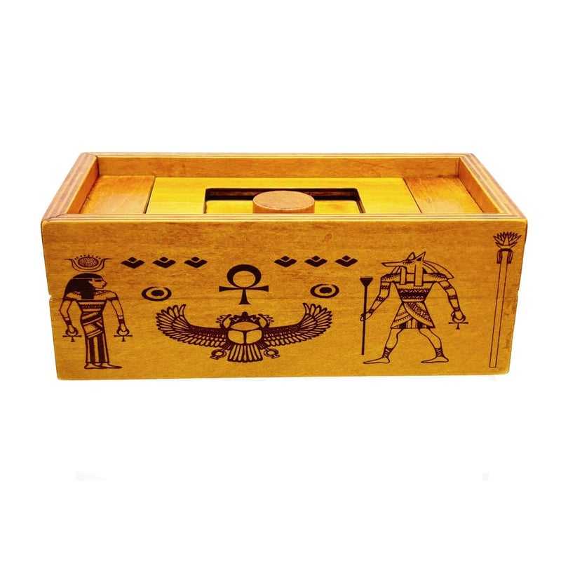 Project Genius True Genius - Pharoah's Tomb Puzzle Box- Gift Box Puzzle, Brain Teaser Box That Holds Gift Cards, Money, Artfully Crafted Wooden Puzzle, Secret Box, Gift Box, Puzzle Box - Image 2